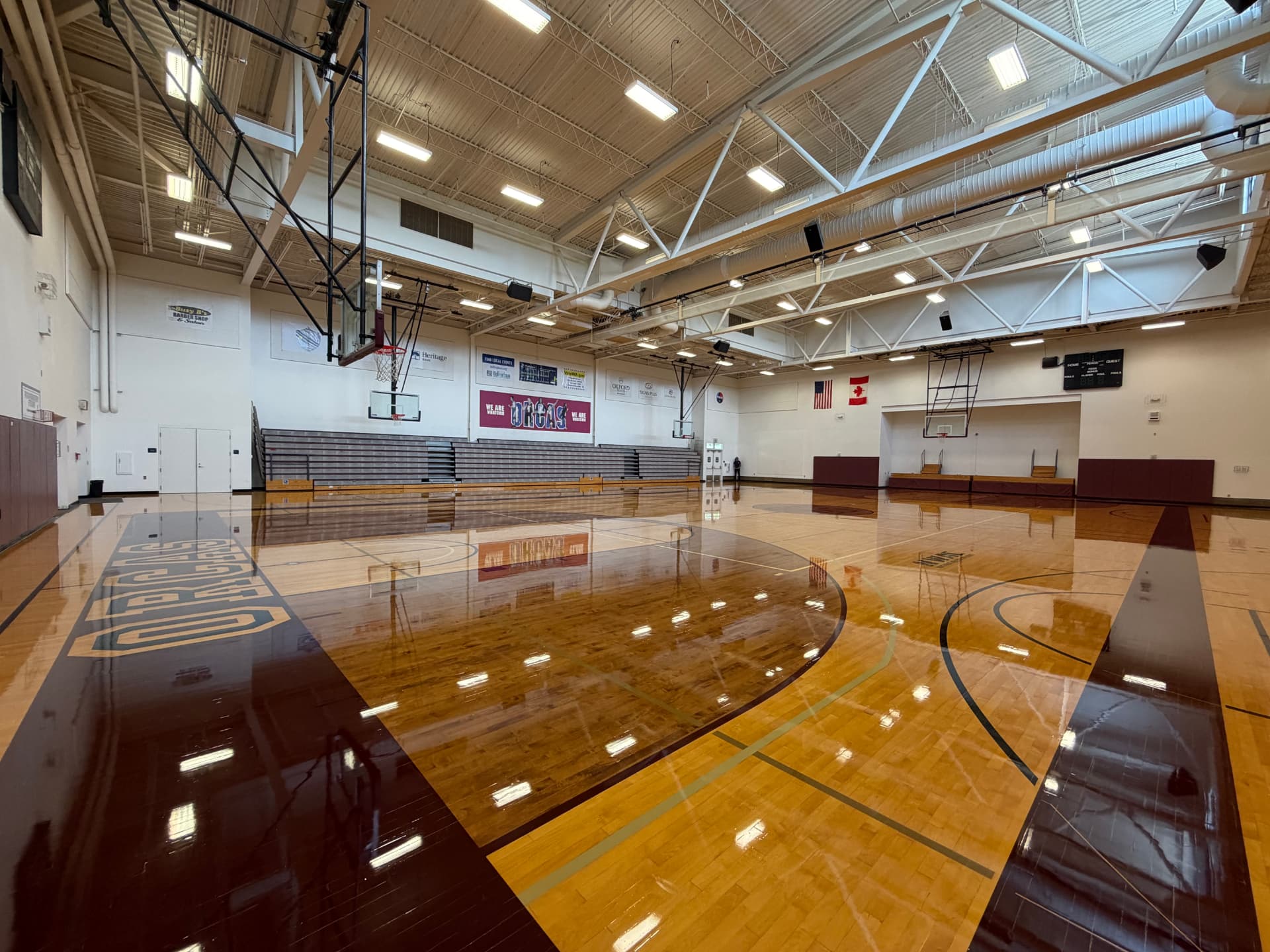 Whatcom Bombers home gym court